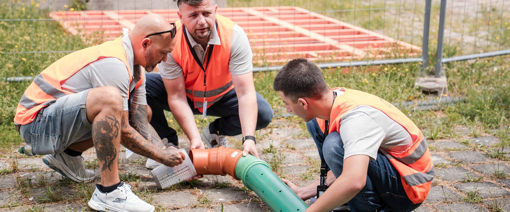 Bei der Bau-Challenge waren Lernende und Lehrende gleichzeitig gefordert.