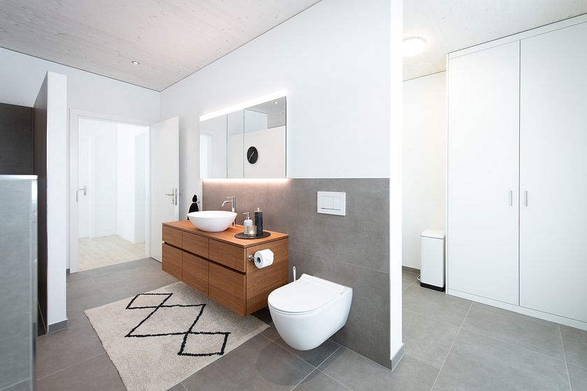 Neubau Einfamilienhaus in Unteräsch - Badezimmer